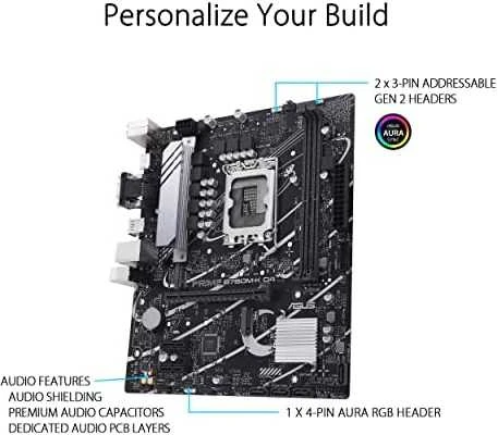 Pagrindinė plokštė „Asus PRIME B760M-K“ procesorių šeima „Intel“ procesoriaus lizdas LGA1700 DDR5 DIMM Atminties lizdai 2 Palaikomos standžiojo disko sąsajos SATA, M.2 SATA jungčių skaičius 4 Lustų rinkinys „Intel B760 mATX“