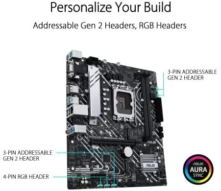 Pagrindinė plokštė ASUS PRIME H610M-A D4-CSM micro ATX LGA 1700