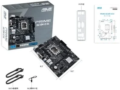Pagrindinė plokštė Asus | PRIME H610M-D D4 | Procesorių šeima Intel | Procesoriaus lizdas LGA1700 | DDR4 DIMM | Atminties lizdai 2 | Palaikomos standžiojo disko sąsajos SATA, M.2 | SATA jungčių skaičius 4 | Mikroschemų rinkinys Intel H610 | mATX