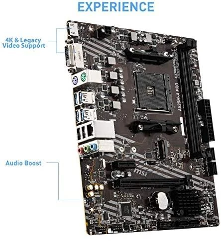 Pagrindinė plokštė MSI A520M-A PRO AM4 DDR4 1x M.2 4x SATA HDMI DVI-D M-ATX