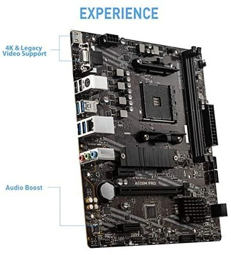 Pagrindinė plokštė MSI | A520M PRO | Processor family AMD | Processor socket AM4 | DDR4 | Atminties lizdai 2 | Chipset AMD A | Micro ATX