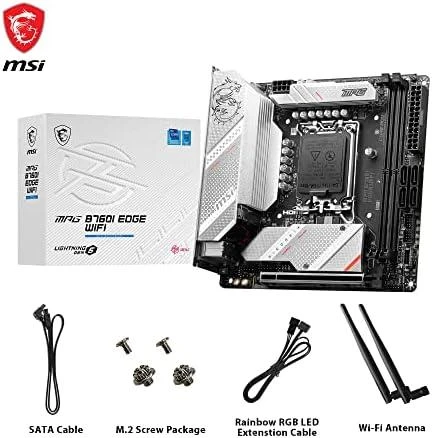 Pagrindinė plokštė MSI | MPG B760I EDGE WIFI | Procesorių šeima Intel | Procesoriaus lizdas LGA1700 | DDR5 DIMM | Atminties lizdai 2 | Palaikomos standžiojo disko sąsajos SATA, M.2 | SATA jungčių skaičius 4 | Mikroschemų rinkinys Intel B760 | Mini-ITX