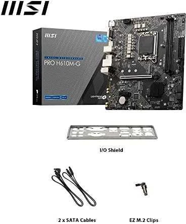 Pagrindinė plokštė MSI | PRO H610M-G | Procesorių šeima Intel | Procesoriaus lizdas LGA1700 | DDR5 | Palaikomos standžiojo disko sąsajos SATA, M.2 | SATA jungčių skaičius 4