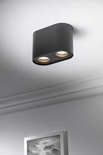 GTV Lubinis šviestuvas SENSO DUO, aliuminis, 83x165x110, IP20, maks. 50 W, apvalus, juodas
