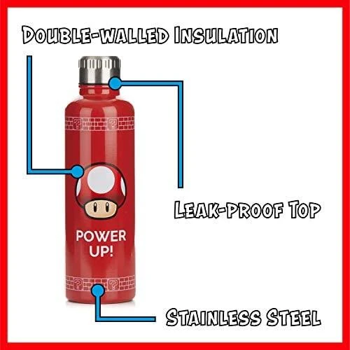 Paladone Super Mario Power Up gertuvė | 500ml