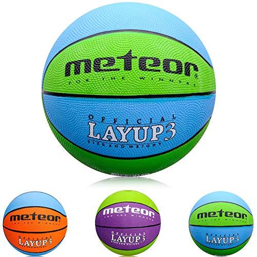 Krepšinio Kamuolys METEOR LAYUP #3 Mėlyna-Žalia