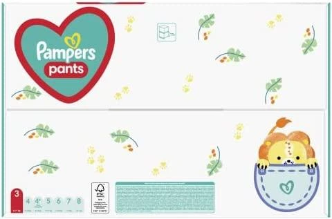 Sauskelnės - kelnaitės Pampers Pants 3 Dydis,  6-11kg, 128vnt.