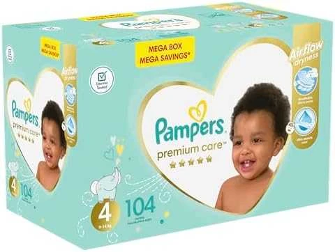 Sauskelnės Pampers Premium Care, 4 dydis, 8–14kg, 104 vnt.