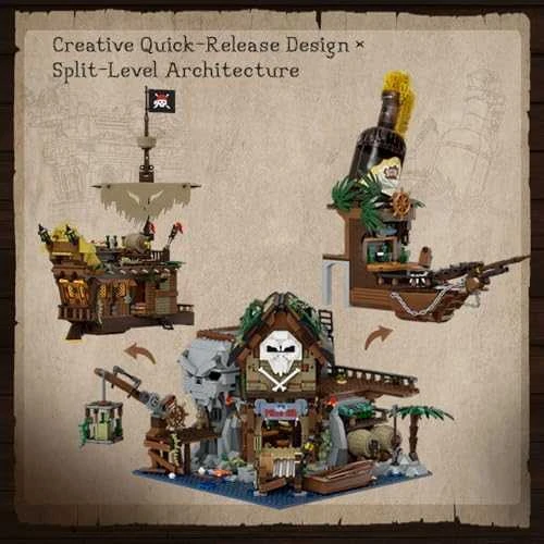 „Pantasy“ piratų romo baro konstruktoriai „Pirates Pub“, 2814 detalių