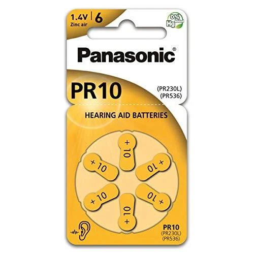 Panasonic elementai klausos aparatams Zinc-Air PR10H-LB