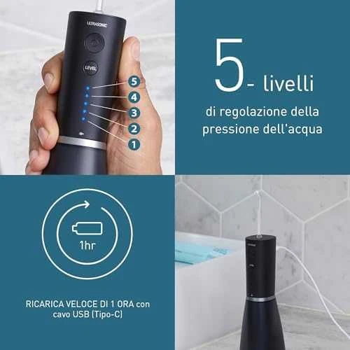 Panasonic Įkraunamas Series 800 burnos irigatorius su ultragarso technologija (EW-DJ86-K503)