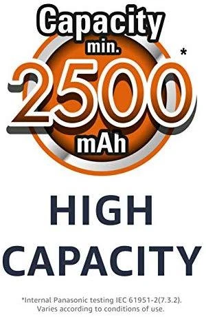Panasonic Eneloop PRO Įkraunami elementai AA 2500 mAh BK-3HCDE/4BE