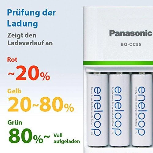 Kroviklis Panasonic ENELOOP K-KJ55MCC40E, 1.5 val; +(4xAA)
