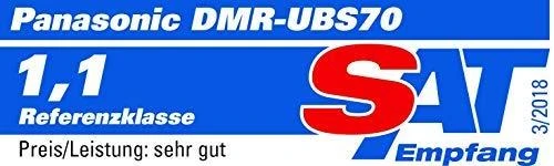 Vaizdo grotuvas Panasonic DMR-UBS70EGS UHD Blu-ray įrašymo įrenginys 500 GB HDD 2x DVB-S imtuvas Sidabrinė