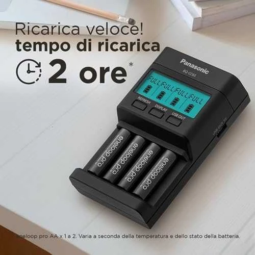 Kroviklis Panasonic ENELOOP Pro BQ-CC65E, 2 val