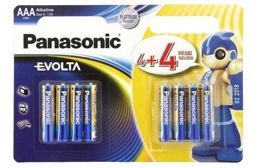 Panasonic Evolta AAA baterijos, 8 vnt. pakuotė