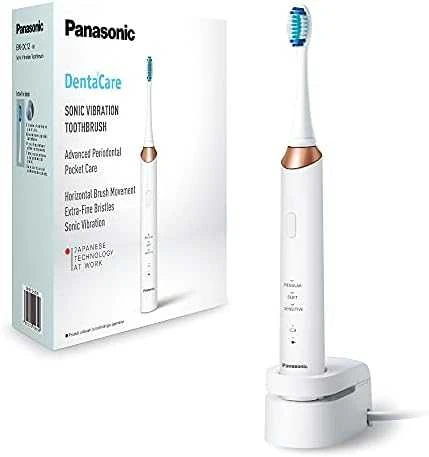 Panasonic | Sonic Elektrinis dantų šepetėlis | EW-DC12-W503 | Įkraunamas | Suaugusiems | Šepetėlių skaičius galvutės įeina 1 | Number of teeth brushing modes 3 | Sonic technology | Golden Baltas