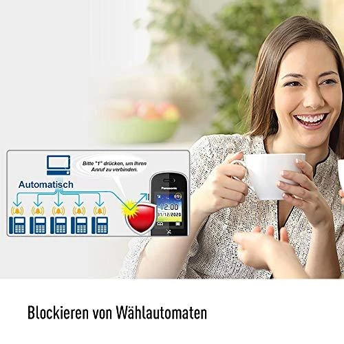 Panasonic belaidis telefonas su AB KX-TGH720GS - juodas