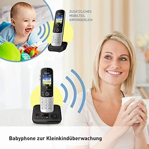 Panasonic belaidis telefonas su AB KX-TGH720GS - juodas