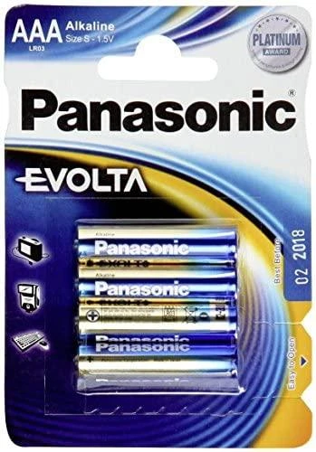 Panasonic Evolta AAA LR03 Baterijos Alkaline Elementai 4vnt