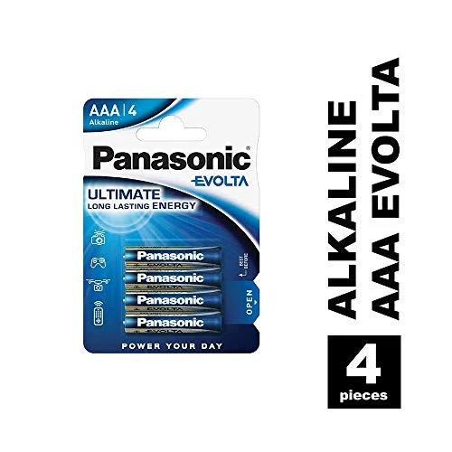 Panasonic Evolta AAA LR03 Baterijos Alkaline Elementai 4vnt