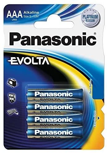 Panasonic Evolta AAA LR03 Baterijos Alkaline Elementai 4vnt