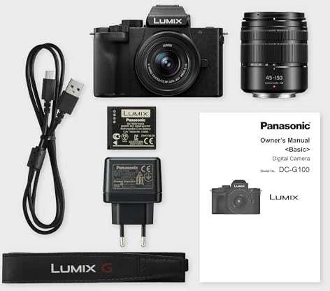 Aparat Panasonic Lumix DC-G100D + G Vario 12-32mm f/4.0-5.6 Mega OIS + 45-150mm f/4.0-5.6 (DC-G100DWEGK)