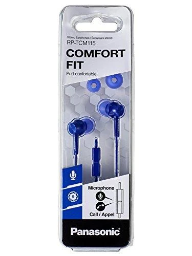 Į ausis įkišamos ausinės su mikrofonu Panasonic RP-TCM115E-A, Mėlynos