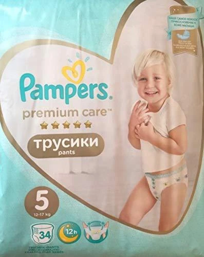 Sauskelnės-Kelnaitės PAMPERS Premium Care Pants, Value Pack, 5 dydis (12-17kg), 34 vnt.