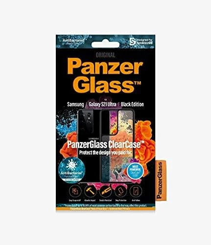 Panzer Glass PanzerGlass skaidrus dėklas Samsung, Galaxy S21 Ultra, Juodas