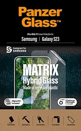 Panzer Glass PanzerGlass | „Matrix“ ekrano apsauga, itin platus pritaikymas W. Alignerkit | Ekrano apsauga | Samsung | Galaxy S23 | Skaidrus