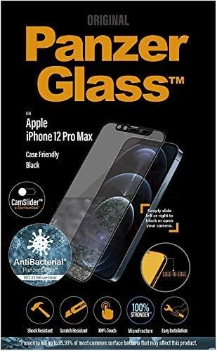 Panzer Glass PanzerGlass Apple, iPhone 12 Pro Max, Grūdintas stiklas, Juodas, Tinka dėklui