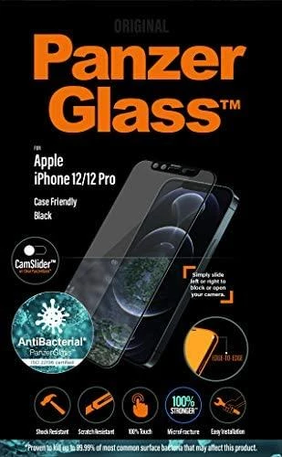 Panzer Glass PanzerGlass | CamSlider AB | Apple | iPhone 12/12 Pro | Grūdintas stiklas | Juodas | Patogus atvejams | Privatumo stiklas