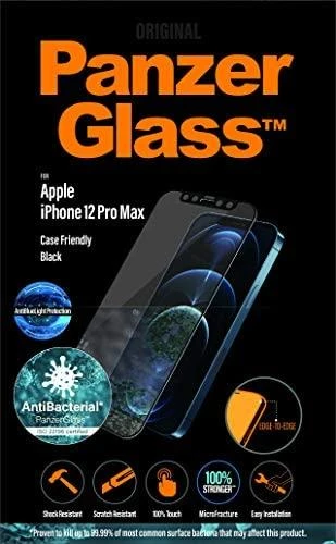 Panzer Glass PanzerGlass Apple, iPhone 12 Pro Max, Grūdintas stiklas, Juodas, Tinka dėklui