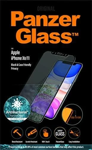 Panzer Glass PanzerGlass | P2665 | Ekrano apsauga | Apple | iPhone Xr/11 | Grūdintas stiklas | Juodas | Konfidencialumo filtras; Viso kadro aprėptis; Nedūžtančios filmas (sulaiko stiklą ir apsaugo nuo stiklo šukių dūžtant); Tinkamas dėklui – suderinamas su visais dėklais; Anti-glare danga (sumažina šviesos atspindį); Mėlyna šviesos mažinimas; Lengvas montavimas su pilnais klijais; Oleofobinis sluoksnis (antibakterinis + antipirštų atspaudas); 100% prisilietimo išsaugojimas; Išlaiko visas telefono funkcijas