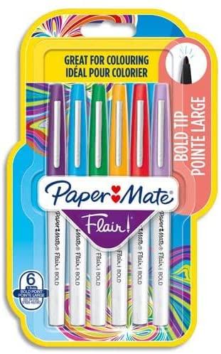 Tušinukų rinkinys piešimui PaperMate Flair Bold 6 (1,2mm) - 2138472
