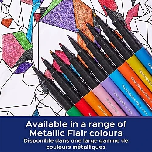 Flomasteriai Papermate Flair | galiukas medium (0,7 mm) | metallic | 12 vnt. - 2137362