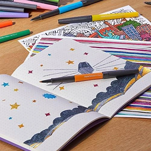Flomasteriai Papermate Flair | galiukas medium (0,7 mm) | metallic | 12 vnt. - 2137362