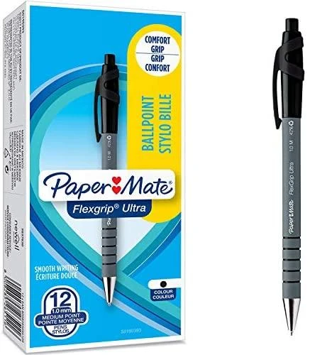 Papermate Paper Mate Flexgrip Ultra automatinis rašiklis, juodas
