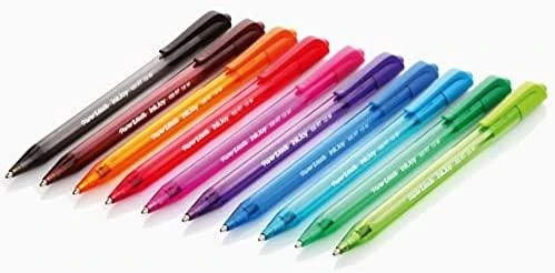 Papermate InkJoy 100 RT, Segtukas, Užsegamas ištraukiamas rutulinis rašiklis, Mėlyna, 20 vnt., Vidutinis