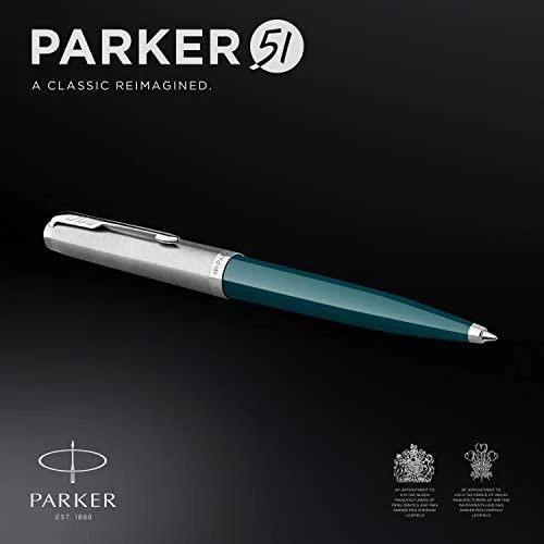 Pasukamas tušinukas Parker Parker 51 Core Teal Mėlyna CT Medium Juodas
