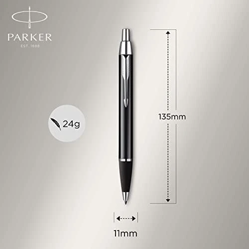 Parker plunksnakočio ir rašiklio rinkinys IM Juodas CT su dėklu ir dovanų maišeliu