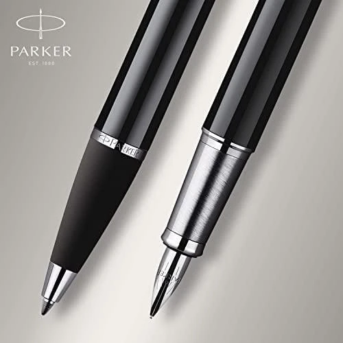 Parker plunksnakočio ir rašiklio rinkinys IM Juodas CT su dėklu ir dovanų maišeliu