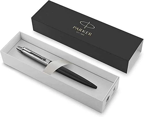 Automatinis tušinukas Parker Jotter XL Matte Juodas CT Medium Mėlyna