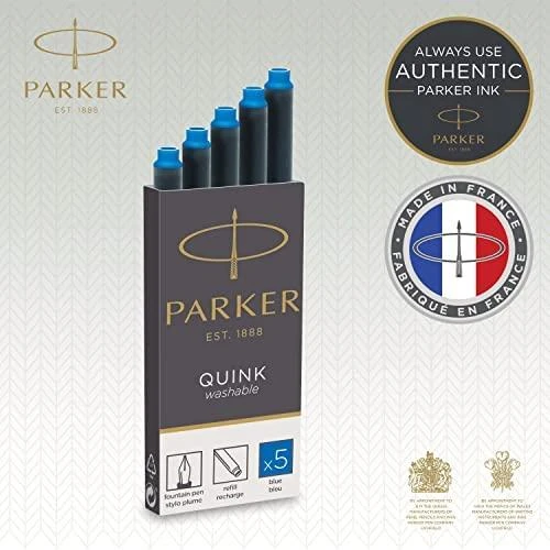 Rašalo kapsulės Parker Standard 5 vnt. plaunamos mėlynos - 1950383