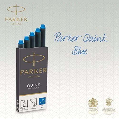 Rašalo kapsulės Parker Standard 5 vnt. plaunamos mėlynos - 1950383