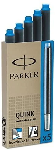 Rašalo kapsulės Parker Quink Mėlyna (plaunamos) 5 vnt. 1950208