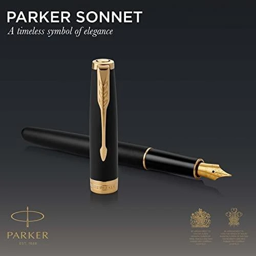 Plunksnakotis Parker Sonnetas Matte Juodas GT Medium