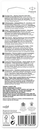 Plunksnakotis Parker Vector Standard Juodas Medium Mėlyna, blisteryje