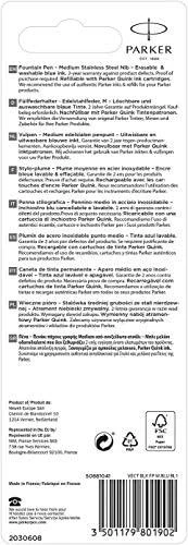 Plunksnakotis Parker Vector Standard Juodas Medium Mėlyna, blisteryje